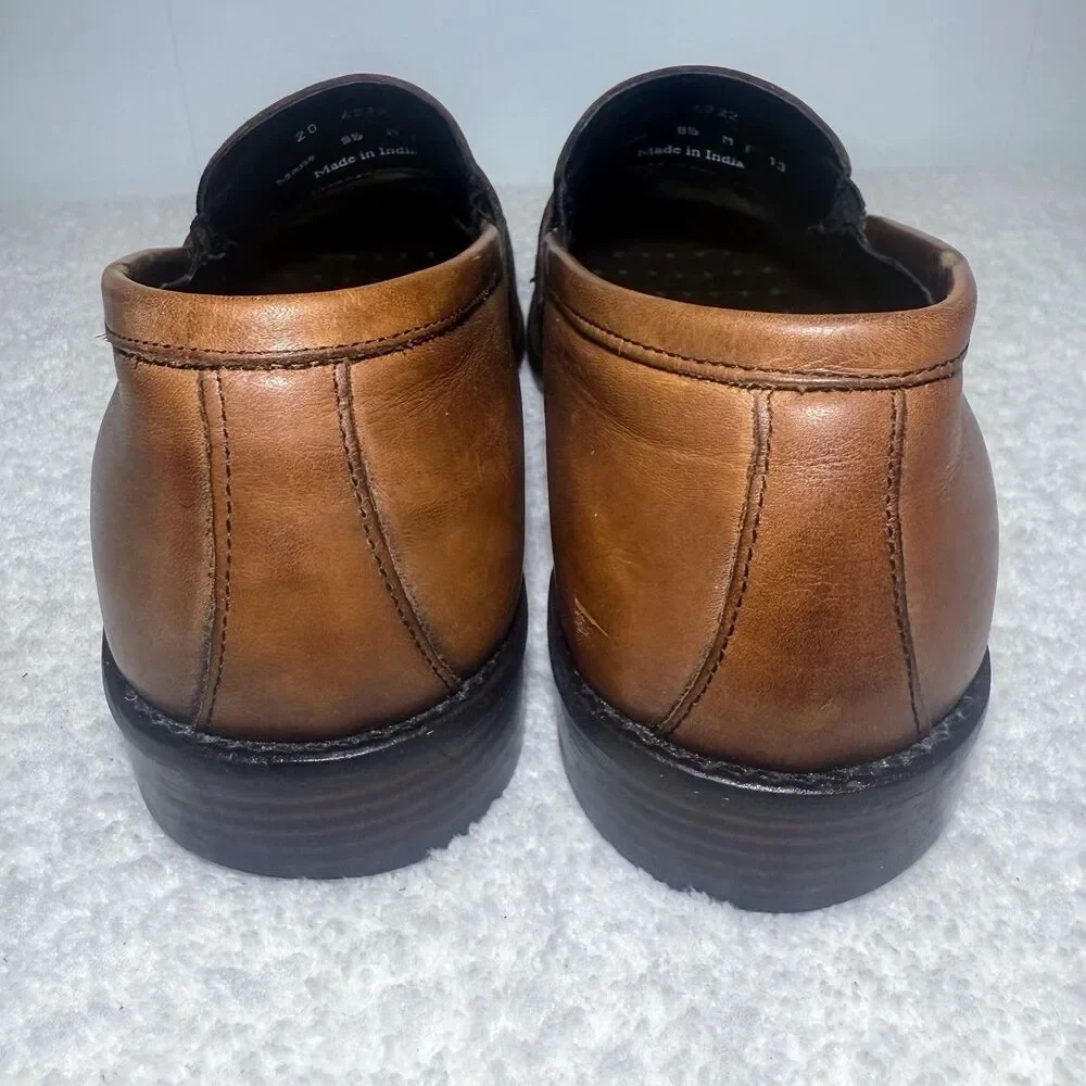 J. Murphy by Johnston & Murphy Men's Slip-On Cognac Loafers Tassel Size 9 1/3
